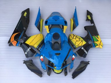 Online 2005-2006 Honda CBR600RR Fairings - Blue Shark & Yellow