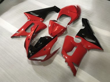 Online 2005-2006 Kawasaki ZX6R Fairings - Custom Red and Black