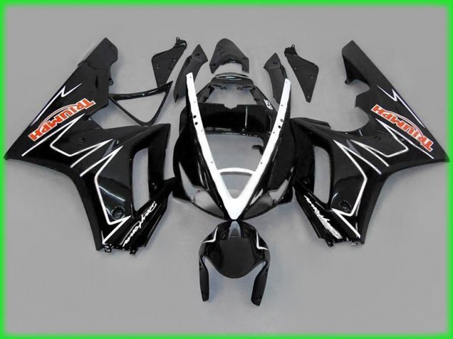 Online 2006-2008 Triumph Daytona 675 Fairings - Black Gloss with White