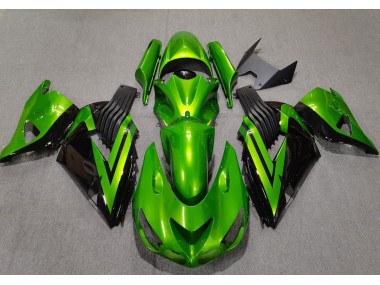 Online 2006-2011 Kawasaki ZX14R Fairings - Bright Green & Black