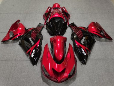 Online 2006-2011 Kawasaki ZX14R Fairings - Fire Red and Black
