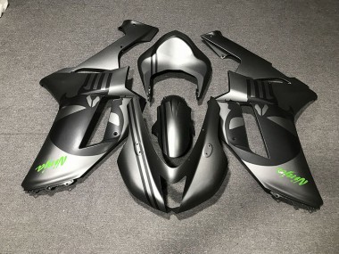 Online 2007-2008 Kawasaki ZX6R Fairings - Matte Silver & Skull