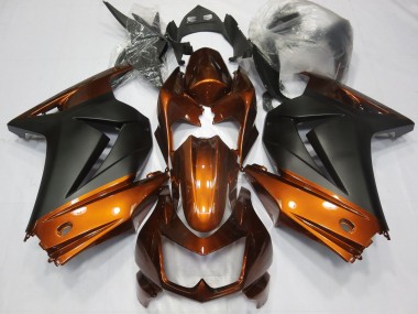 Online 2008-2013 Kawasaki Ninja 250 Fairings - Orange and Matte Black