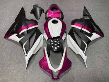 Online 2009-2012 Honda CBR600RR Fairings - Matte Black and Pink Star