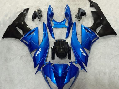 Online 2009-2012 Kawasaki ZX6R Fairings - Blue and Black Ninja