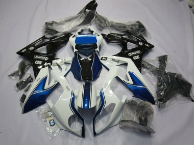 Online 2009-2016 BMW S1000RR Fairings - Custom Blue and White
