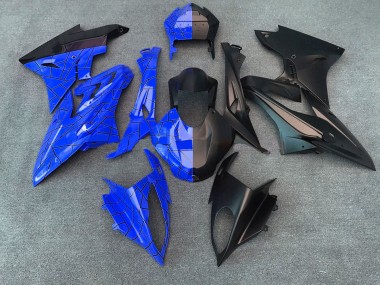 Online 2009-2018 BMW S1000RR Fairings - Gloss Blue / Matte Black Split